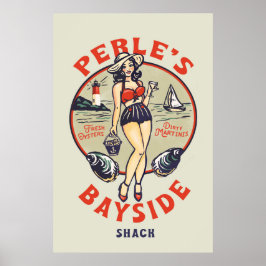 Poster Cuta "Pilha de Ostras Bayside" de Perle, Retro Sed