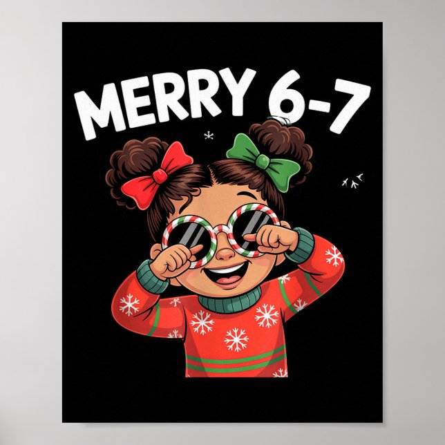 Poster Cute 6 7 Six Seven Meme Christmas Women Men Kids  (Frente)