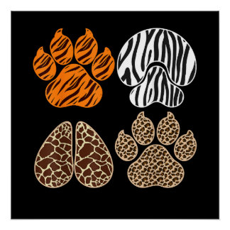 Pôster Cute Animals Animal Print Design Adorable Wildlife