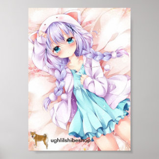 Poster cute anime girl