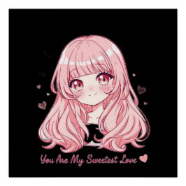 Pôster Cute Anime Valentine Sweatshirt