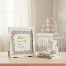 Pôster Cute Baby Shower Books for Baby 