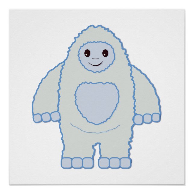Pôster Cute Baby Yeti (Frente)