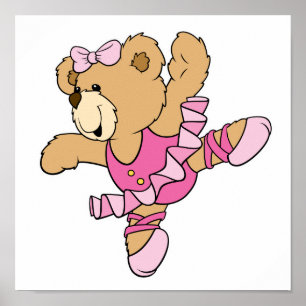 Poster Cute Ballerina Bear