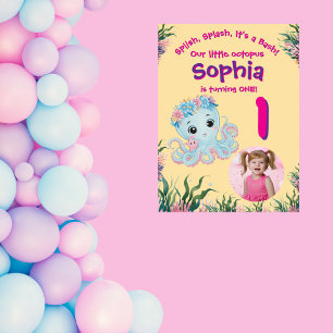 Poster Cute Caprichoso Cartaz de Boas-Vindas de Aniversár