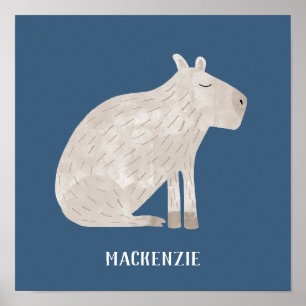 Poster Cute Capybara Personalizada