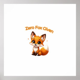 Poster Cute Cartoon Fox – Adorable Kawaii Style