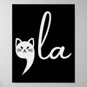 Poster Cute Cat Comma-la Kamala Harris Presidente 2024