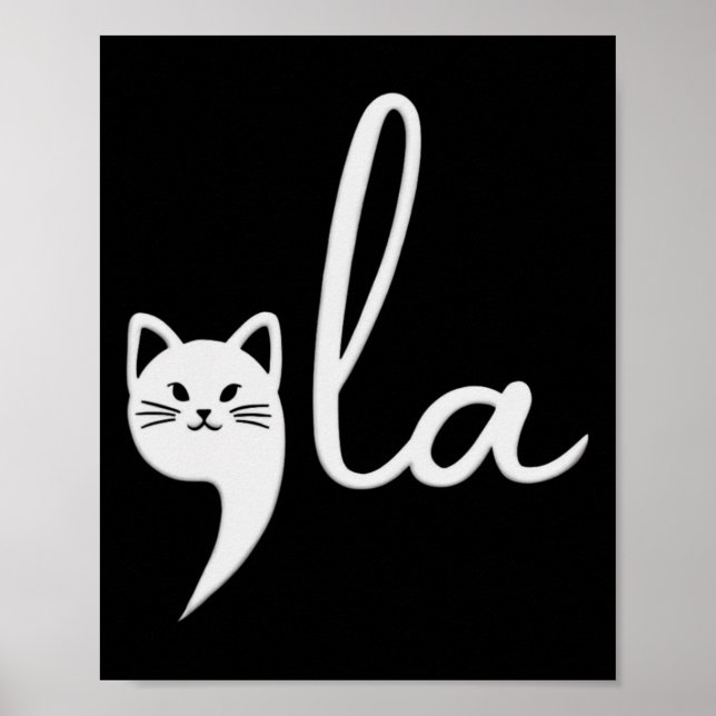 Poster Cute Cat Comma-la Kamala Harris Presidente 2024 (Frente)
