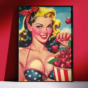 Pôster Cute Cherry Pin-up