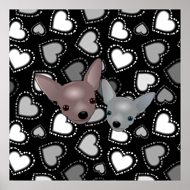 Poster Cute Chihuahua Faces (Frente)
