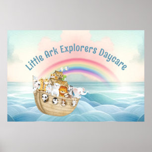 Poster Cute Child Care Daycare Noah's Ark Business