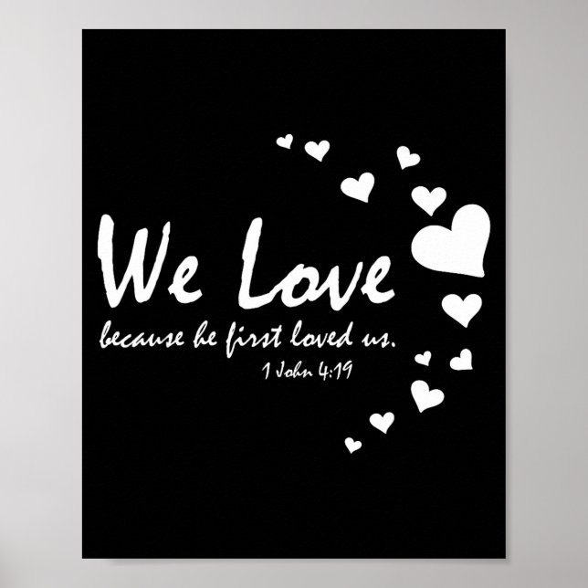 Poster Cute Christian Valentines Day Women Bible Verse He (Frente)
