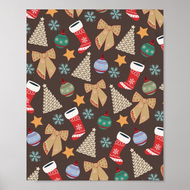 Poster Cute Christmas Brown (Frente)