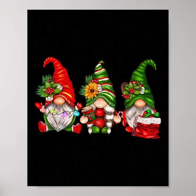 Poster Cute Christmas Gnomes  (Frente)