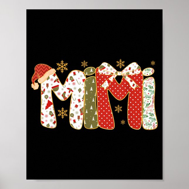 Poster Cute Christmas Mimi Coquette Holiday Grandma  (Frente)
