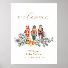 Poster Cute Cold Outside Nutcracker Baby Shower Welcome