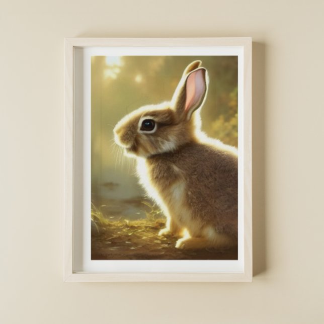 Poster Cute Cottontail Wildlife Portrait  (Criador carregado)