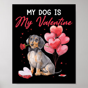 Poster Cute Dachshund Puppy Namorados Proprietário Meu Ca