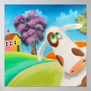 Poster CUTE FACE DE VACA Gordon Bruce art