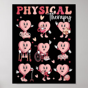 Poster Cute Fisioterapia Dia dos Namorados Pt Pta Pediatr