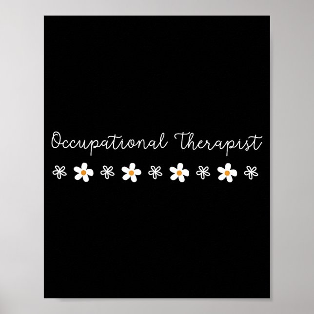 Poster Cute Floral Daisy Occupational Therapy Therast Ot  (Frente)
