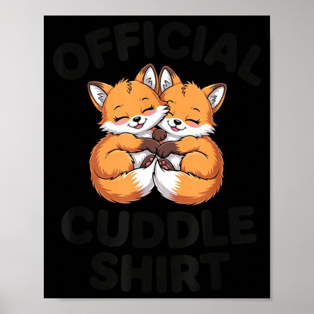 Poster Cute Fox Snuggle Couple This Is My Cuddle  (Frente)