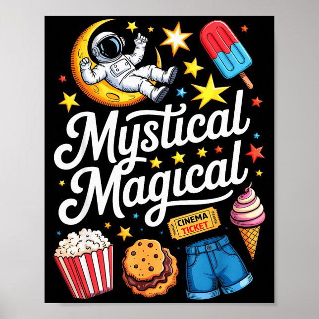 Poster Cute Funny Astronaut Cookies Kids Boy Toddler Girl (Frente)