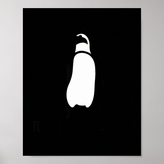 Poster Cute Funny Just Chillin Zoo Penguin  (Frente)