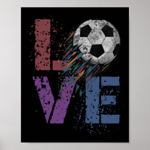 Poster Cute Futebol Amor Dia dos Namorados Jogo Dia Mama 