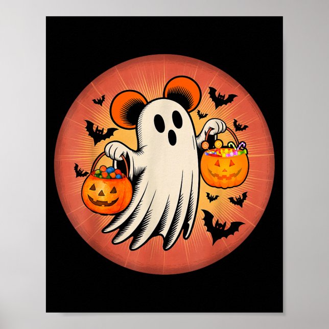 Poster Cute Ghost Halloween Candy Halloween Soky Season G (Frente)