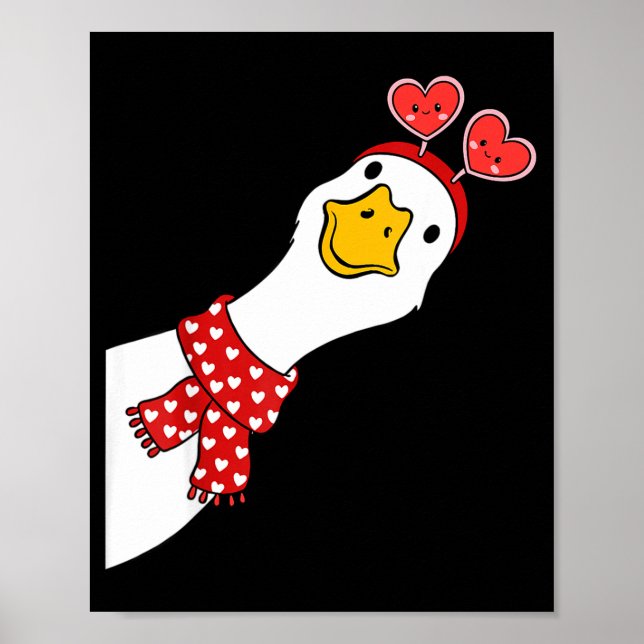 Poster Cute Goose Xoxo Be Mine Happy Valentine's Day Wome (Frente)