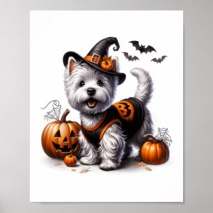 Poster Cute Halloween Westie Tee West Highland Terrier Do
