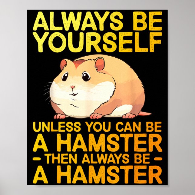 Poster Cute Hamster Design For Men Women Kids Dwarf Hamst (Frente)