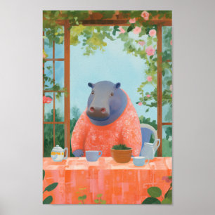 Poster Cute Hippo