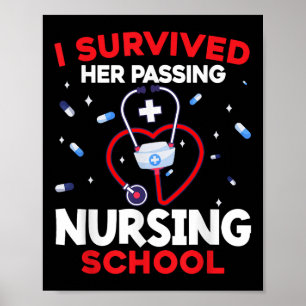 Poster Cute I Sobreviveu À Formação De Enfermagem De Ping