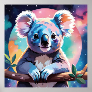 Poster Cute illustration of a koala