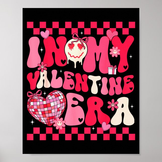 Poster Cute In My Valentine Era Girls Kids Retro Disco He (Frente)