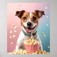 Cute Jack Russell Terrier Com Pipoca