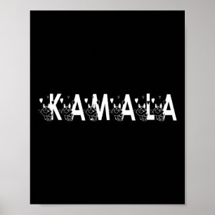 Poster Cute Kamala Cat - Letra de Letra