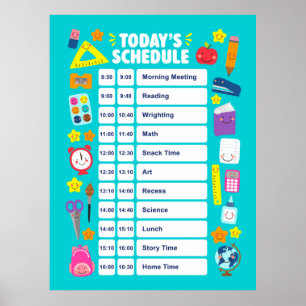 Poster Cute Kawaii Agenda de Hoje