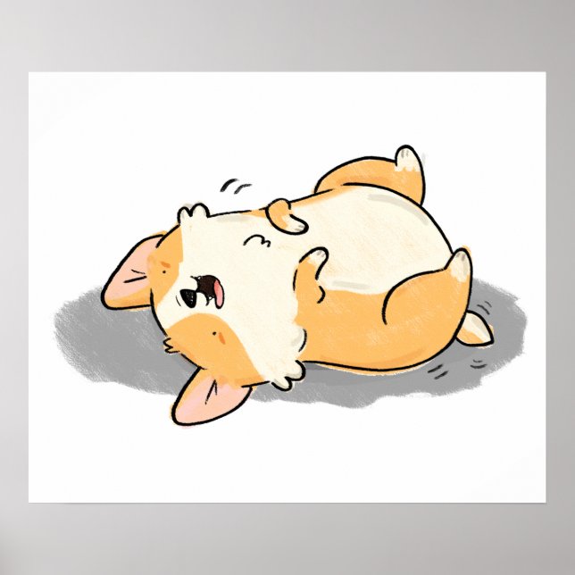 Poster Cute Kawaii Corgi Dog (Frente)