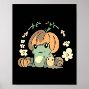 Poster Cute Kawaii Fall Cottagecore Sapo Estético P