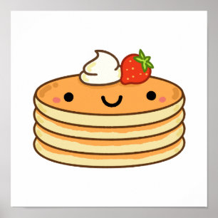 Poster Cute Kawaii Pancakes
