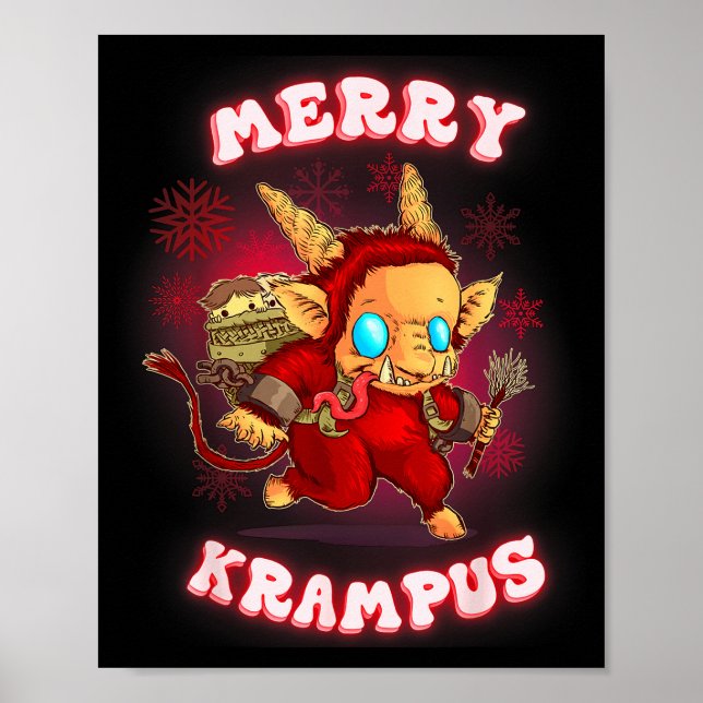 Poster Cute Krampus Pajamas Kids Mens Womens Christmas  (Frente)