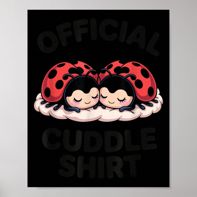 Poster Cute Ladybug Love Cuddle  (Frente)
