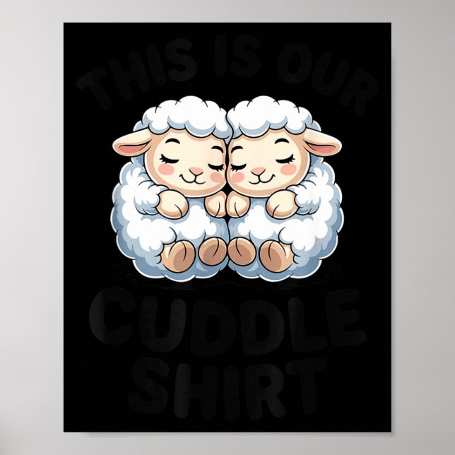 Poster Cute Lamb Couple This Is Our Cuddle  (Frente)