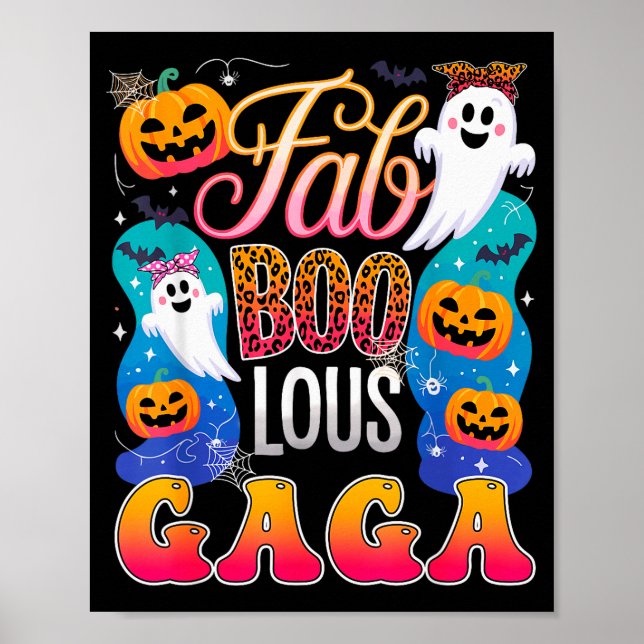 Poster Cute Leopard Fab Boo Lous Gaga Soky Halloween Cost (Frente)