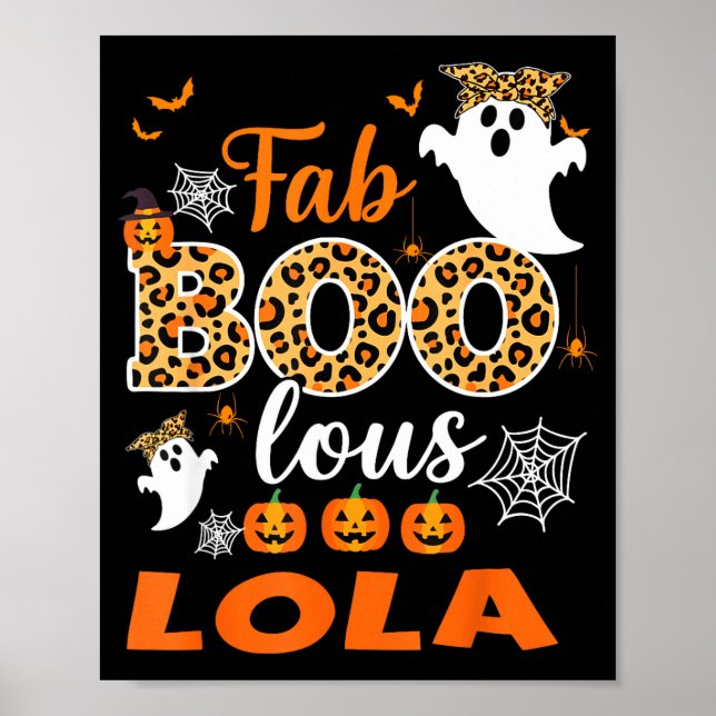 Poster Cute Leopard Fab Boo Lous Lola Soky Halloween Cost (Frente)