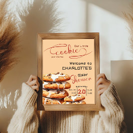 Poster Cute Little Cookie Baby Shower Welcome